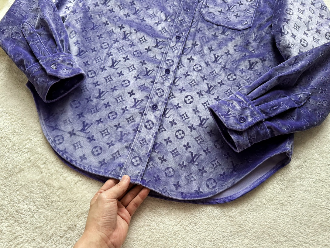 Louis Vuitton...velvet embossed shirt coat
