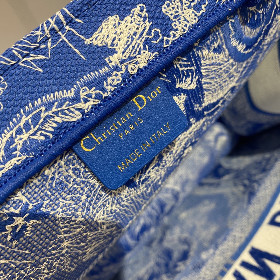 DIOR TOTE Tiger Embroidery Fluorescent Collection