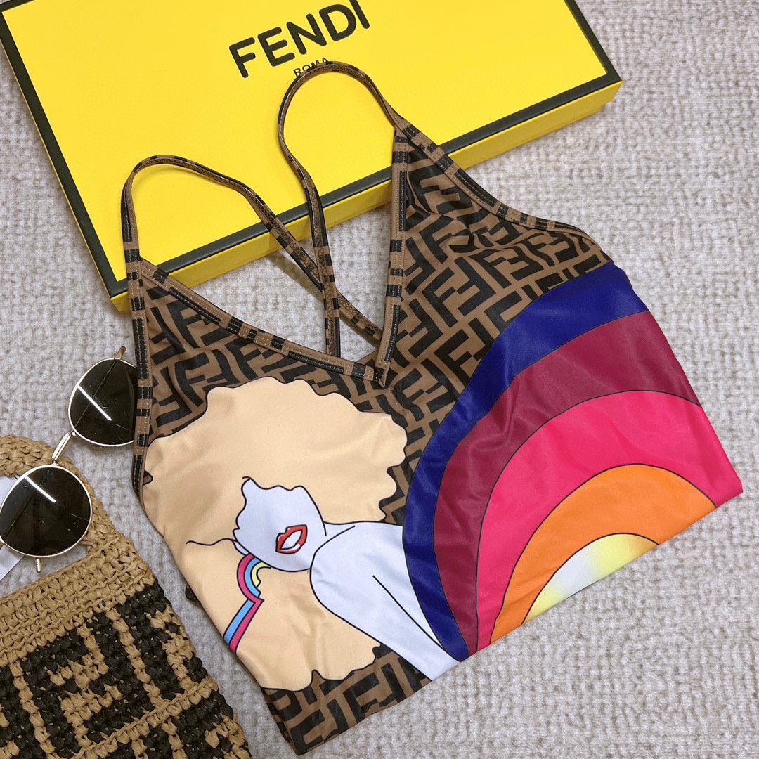 Fendi women's new one-piece bikini