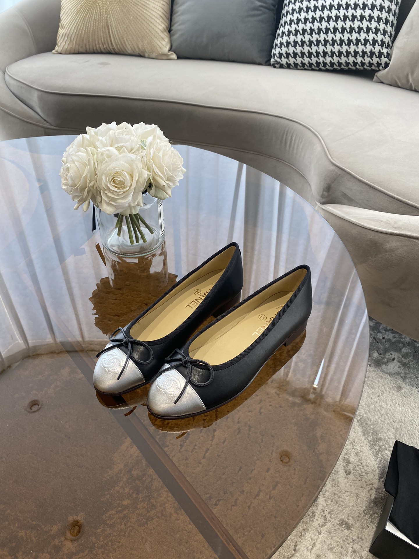 CHANEL ballet shoes Imported custom leather Italy imported leather outsole