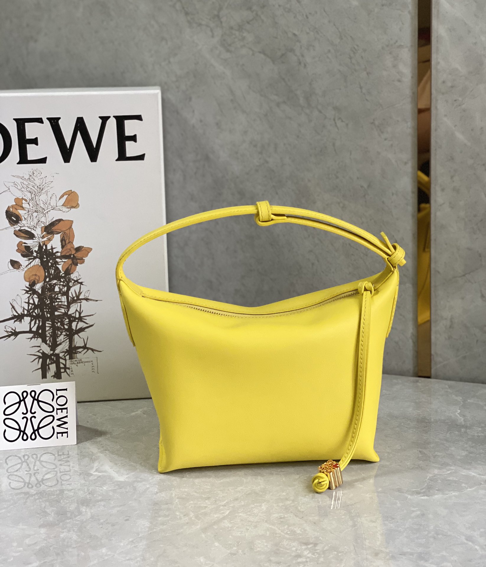 LOEWE cubi full leather lunch box bag