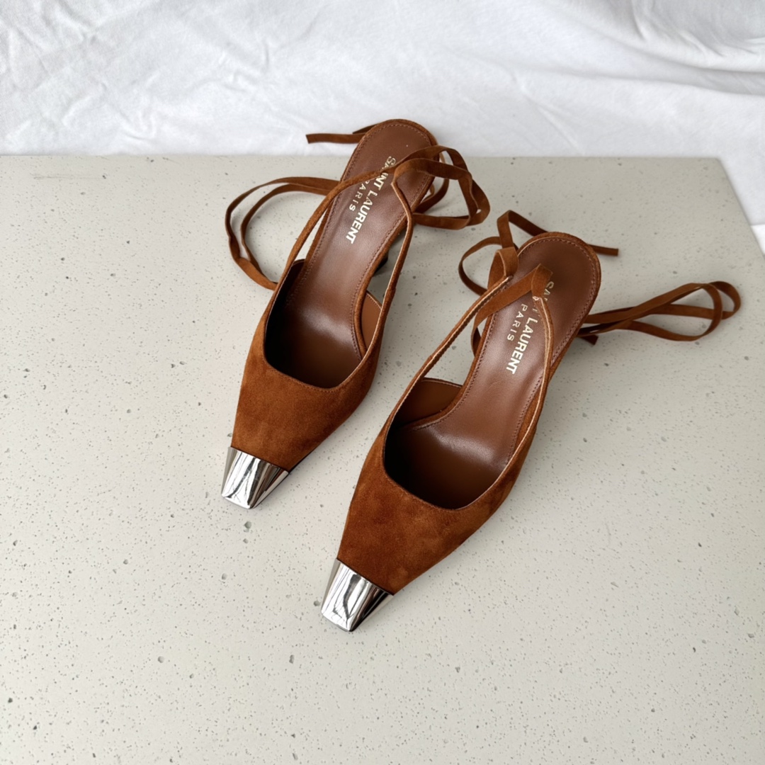 𝙎𝙖𝙞𝙣𝙩 𝙇𝙖𝙪𝙧𝙚𝙣𝙩 | 𝟐𝟎𝟐𝟐/𝐒𝐒 𝐧𝐞𝐰 YSL｜Spring small square head high heeled single shoes strappy sandals