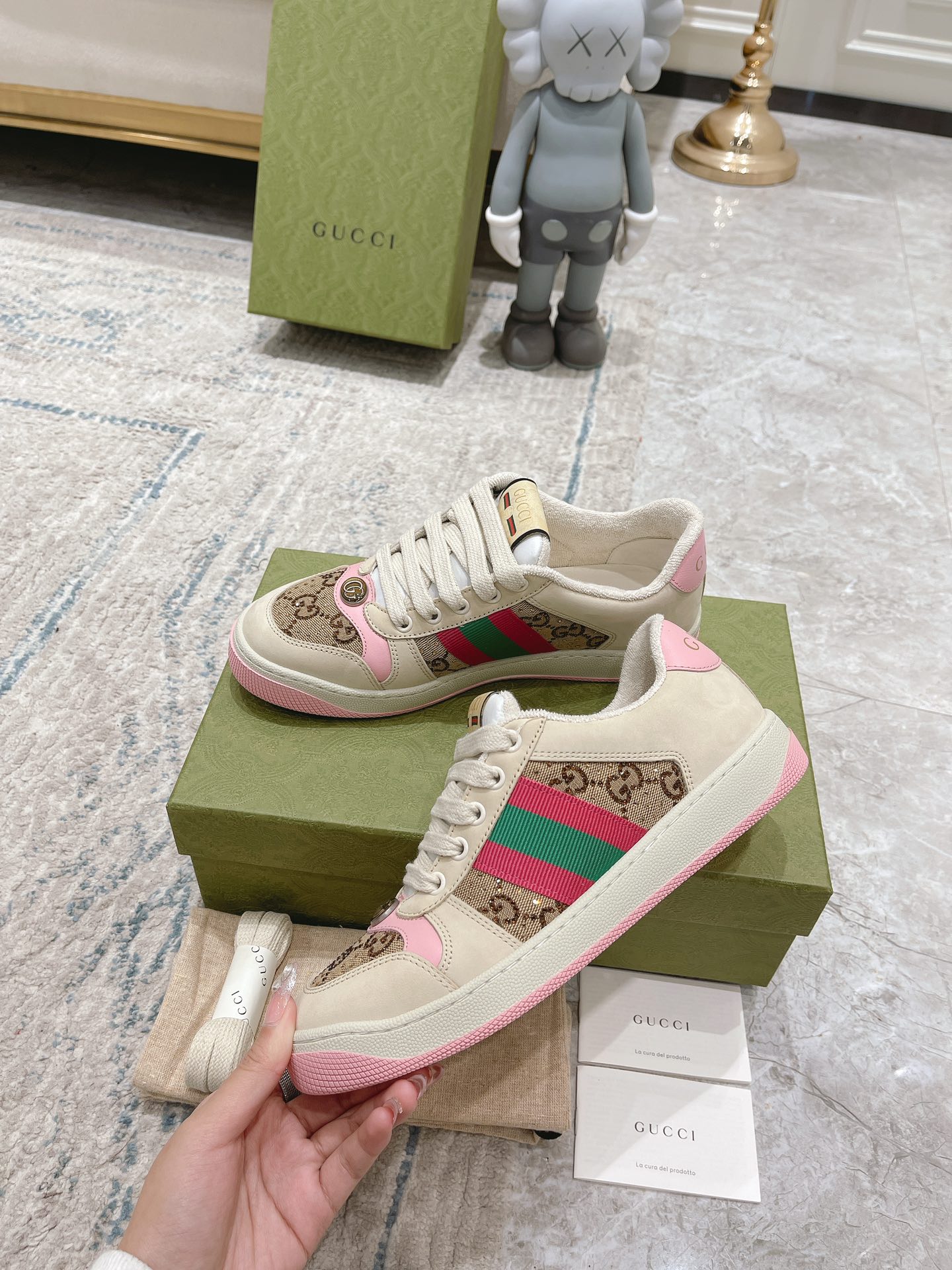 Gucci new upgraded small dirty shoes couple models