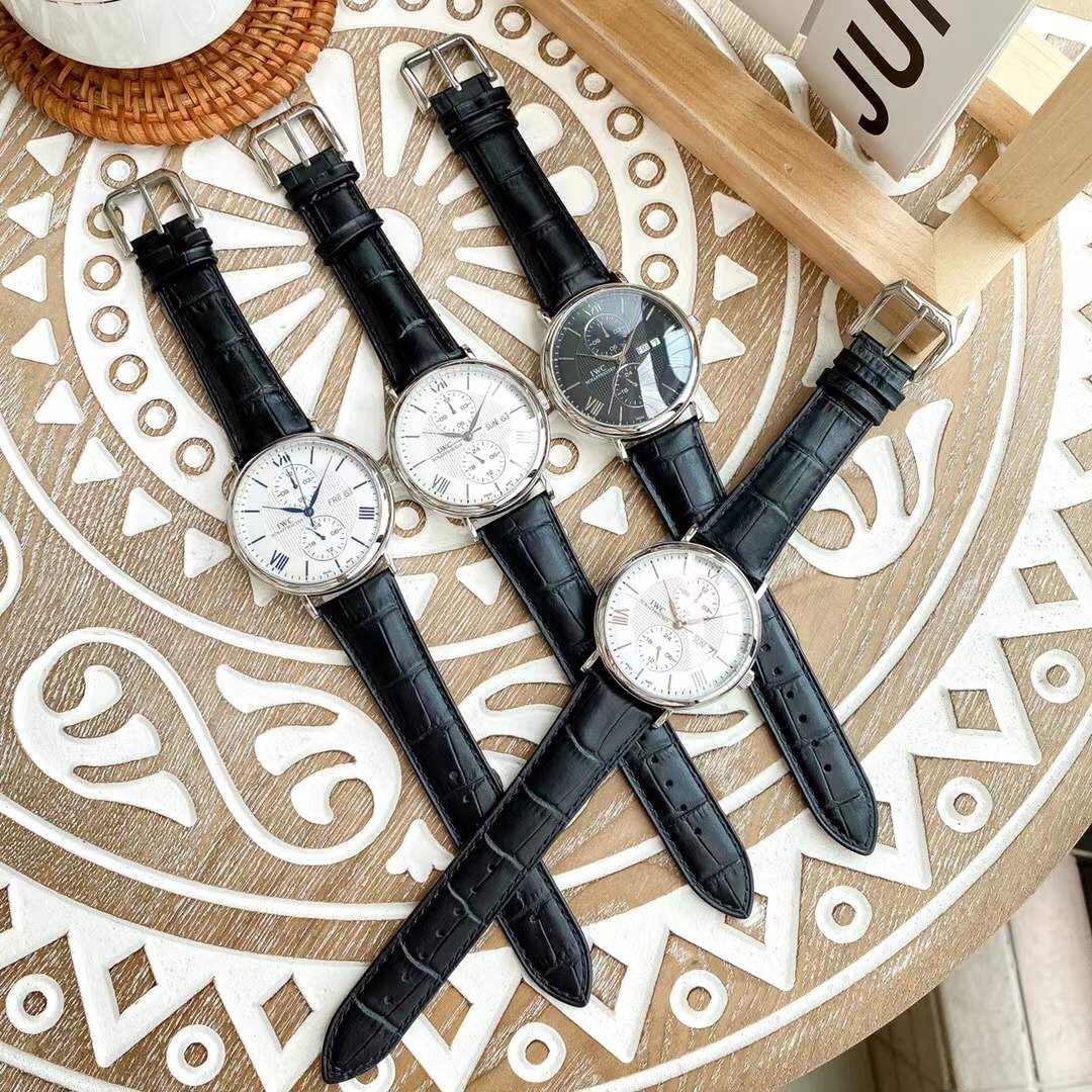IWC- Fine men's watches Fully automatic mechanical movement, top 316 steel case and strap