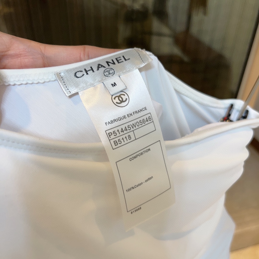 Chanel New one-piece swimming costume with one shoulder