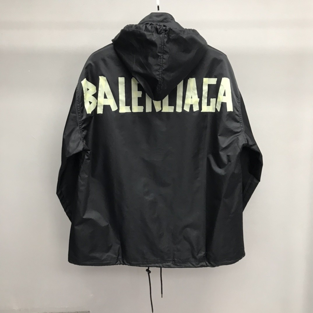 Balenciaga masking tape trench coat