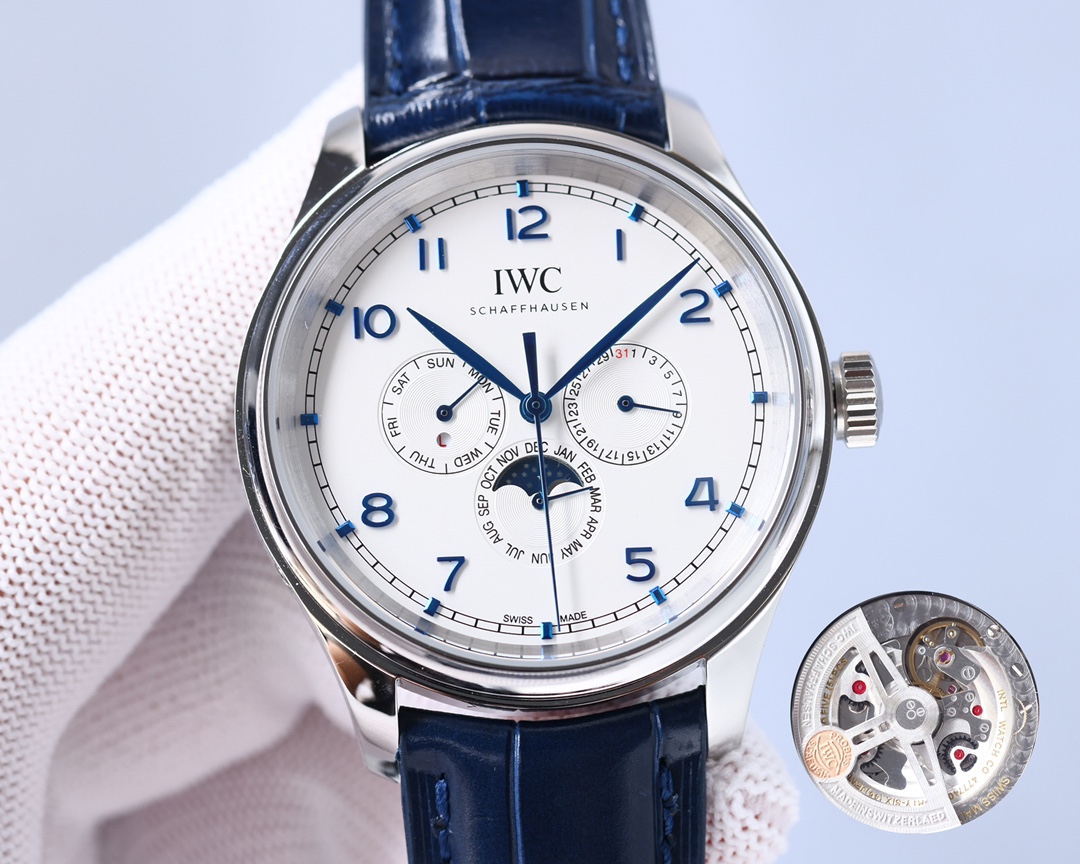 IWC- Portuguese Collection German CNC machine open molded case and strap 82650 movement copy