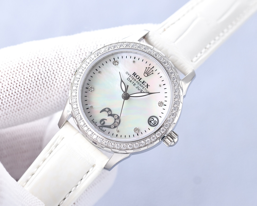 Rolex fashion women's watch simple three needle super luminous at night