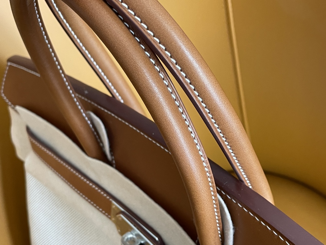 Bk35 saddle leather canvas silver buckle