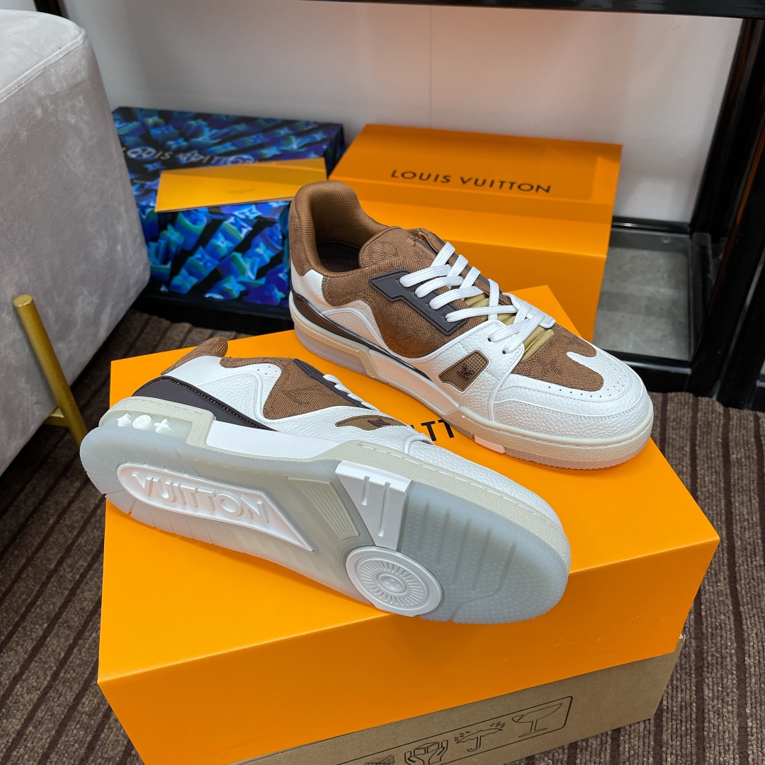 Louis Vuitton couple models DIY buckle sneakers sneakers