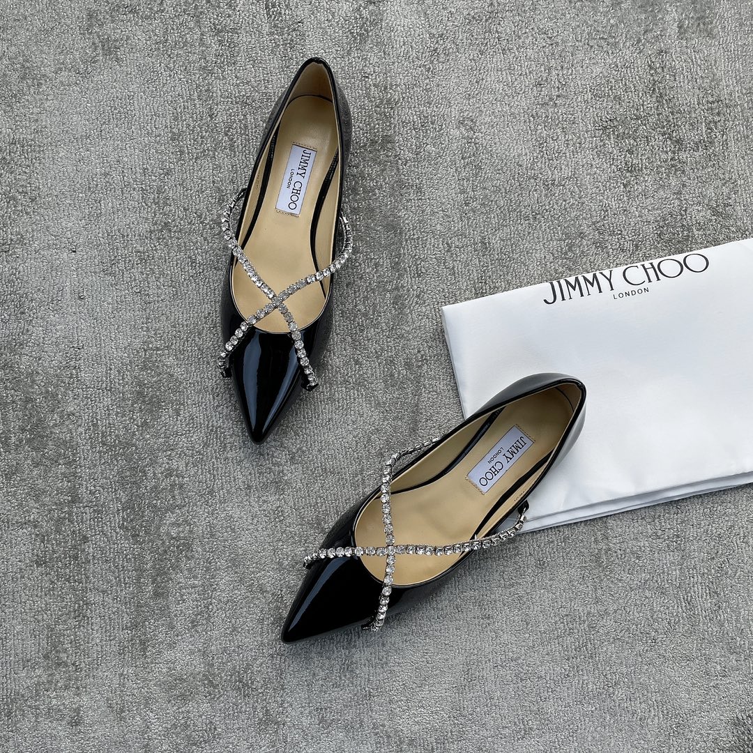 Jimmy Cho*o rhinestone pointed shoes