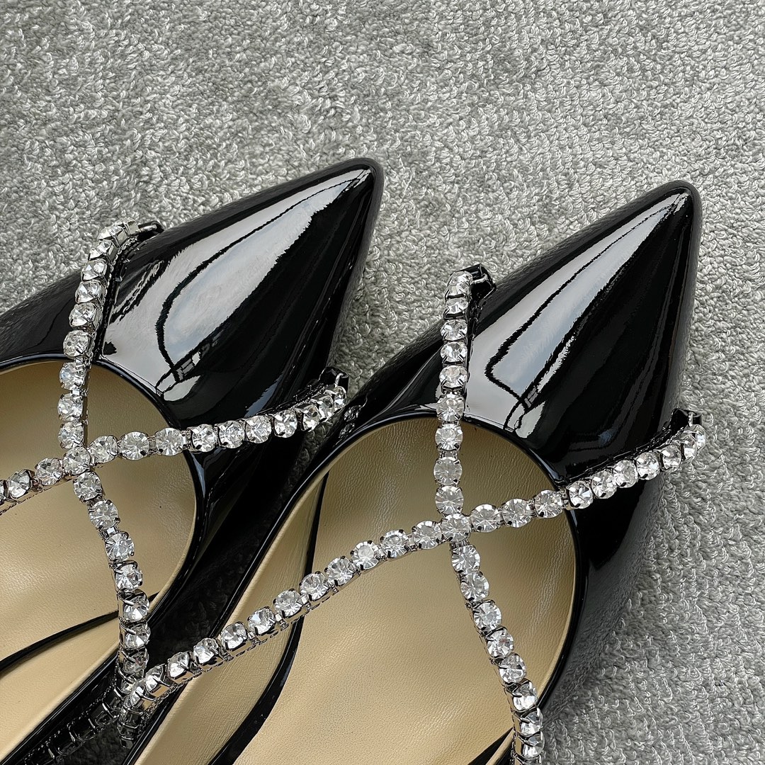 Jimmy Cho*o rhinestone pointed shoes