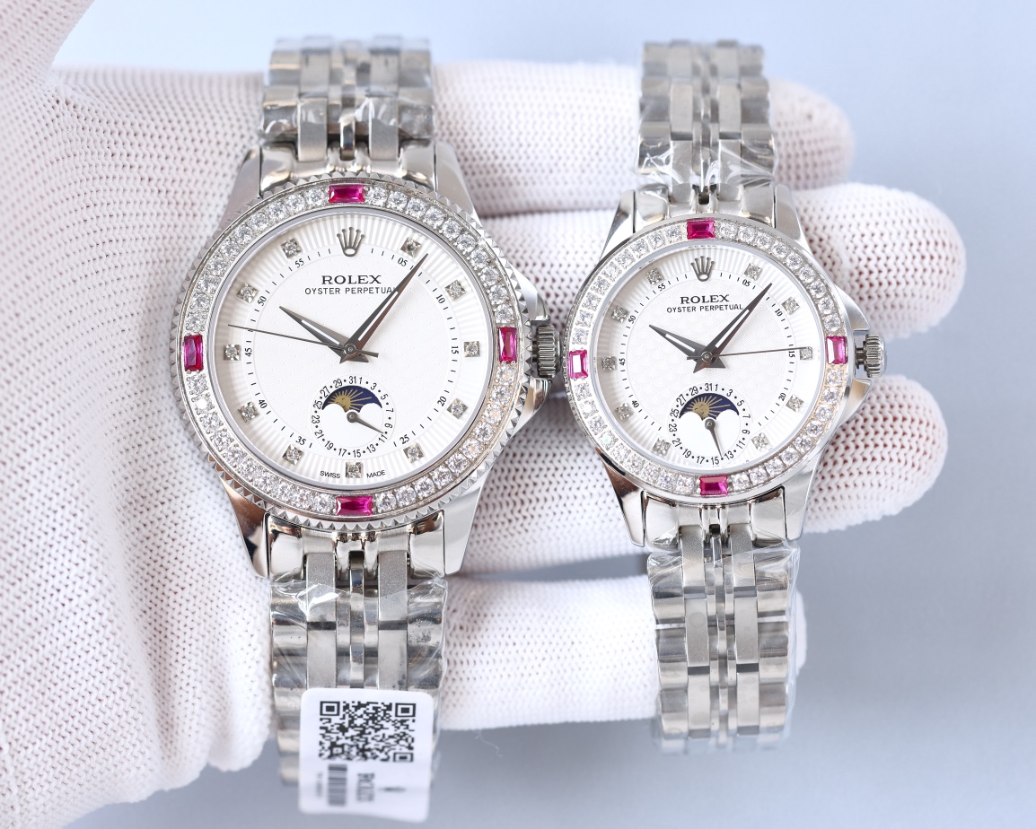 Rolex classic series couple mechanical moon phase watch