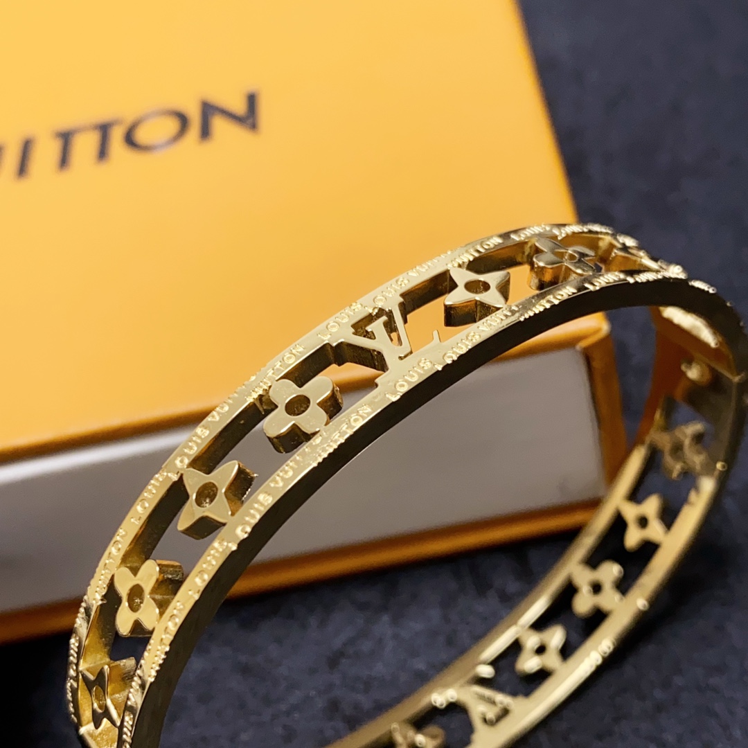 Louis Vuitton LV monogrammed openwork bracelet