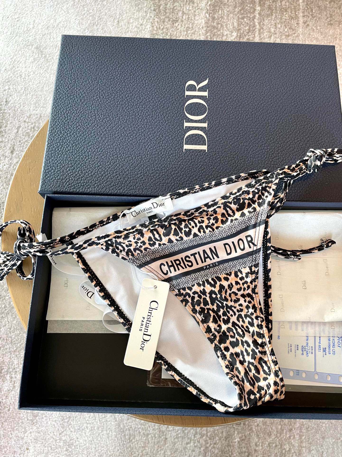 Dior leopard bikini swimsuit