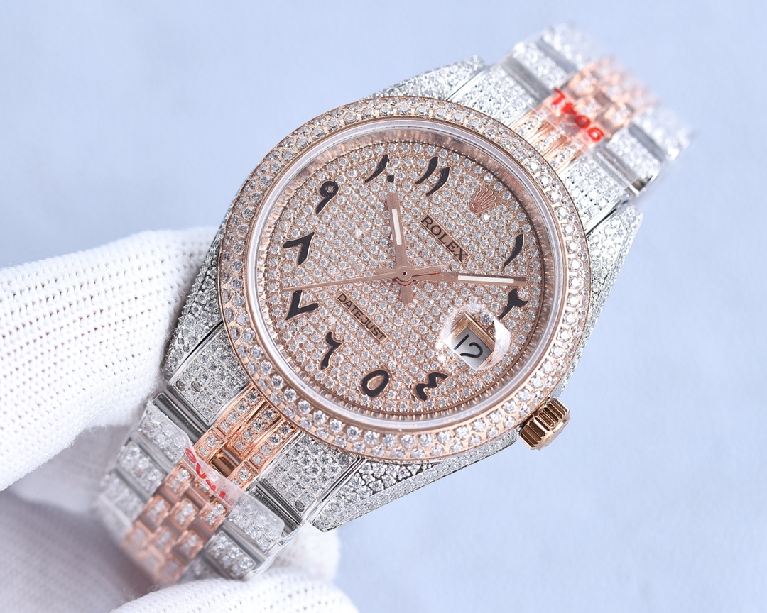 Rolex full diamond local luxury version 18k nanotechnology