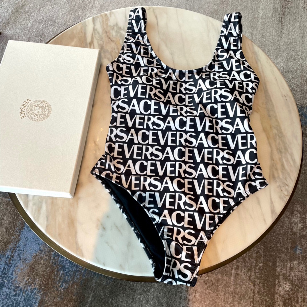 Versace New monogrammed one-piece swimming costume