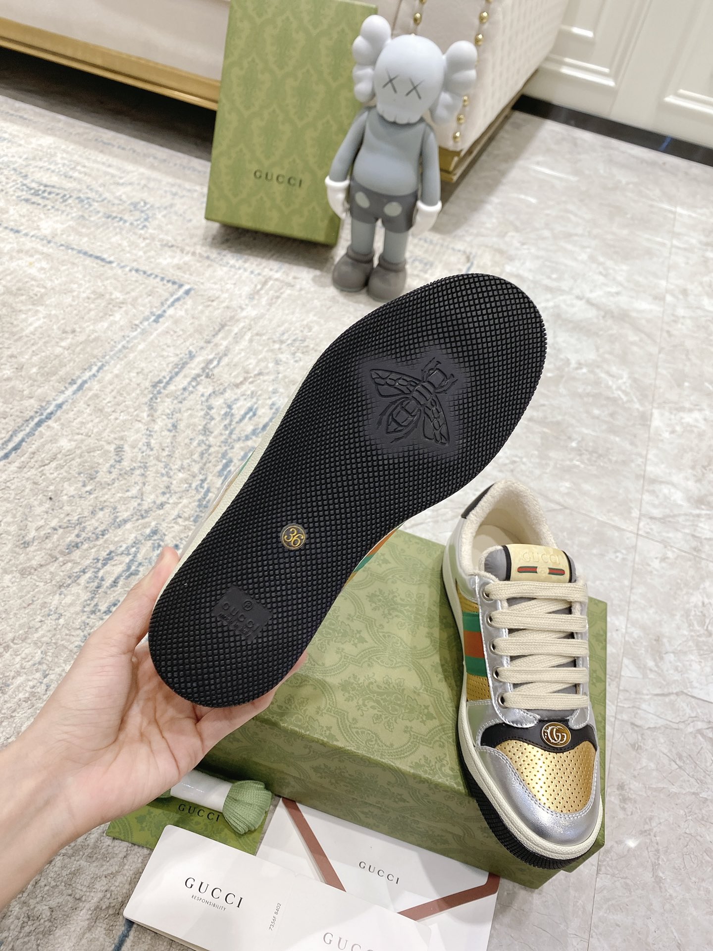 Gucci new upgraded small dirty shoes couple models