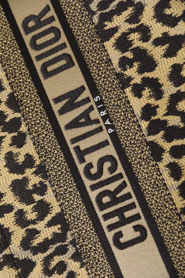 DIOR TOTE Leopard Print Shopping Bag
