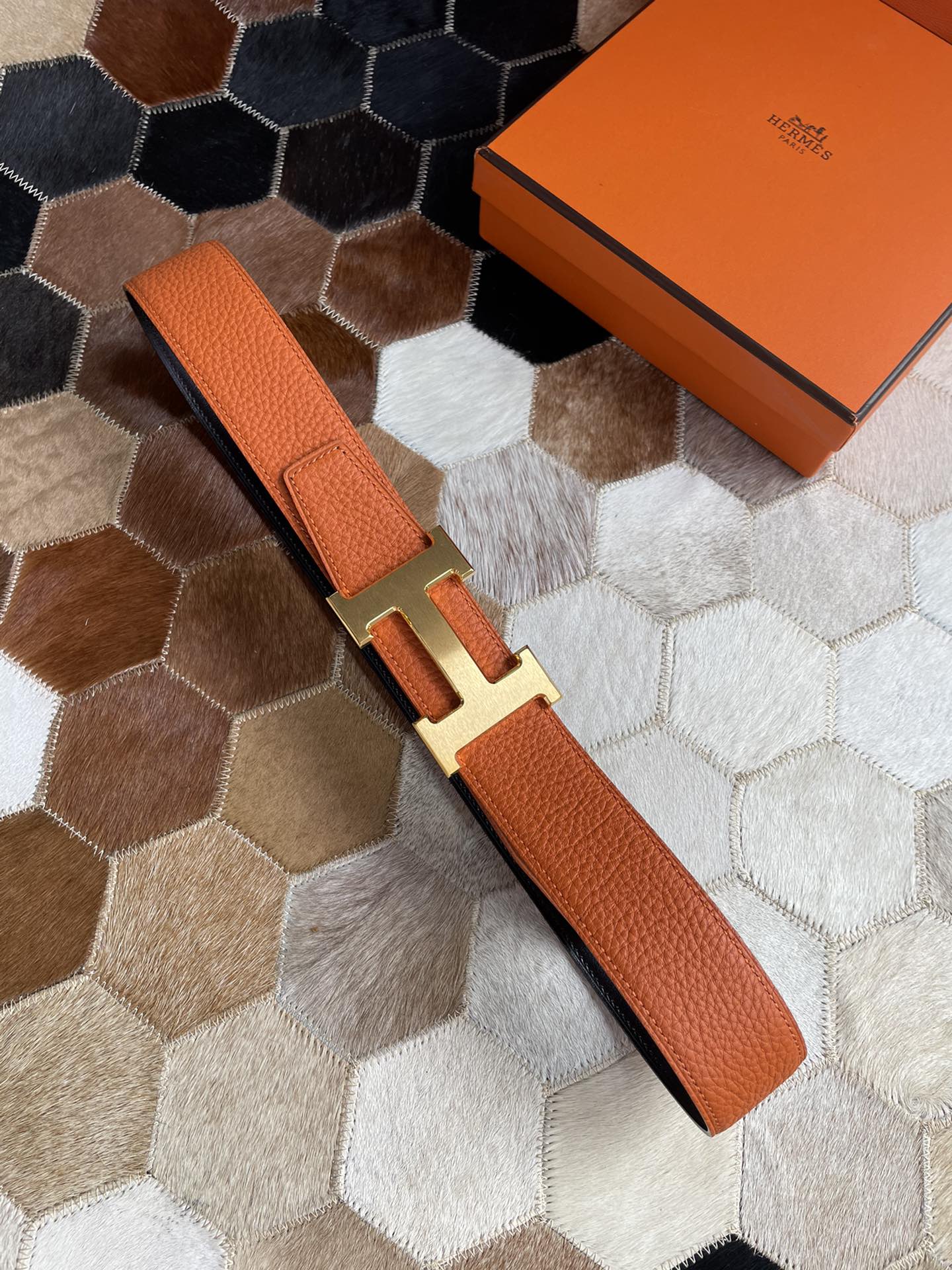 Hermes Men's Reversible Leather Belt