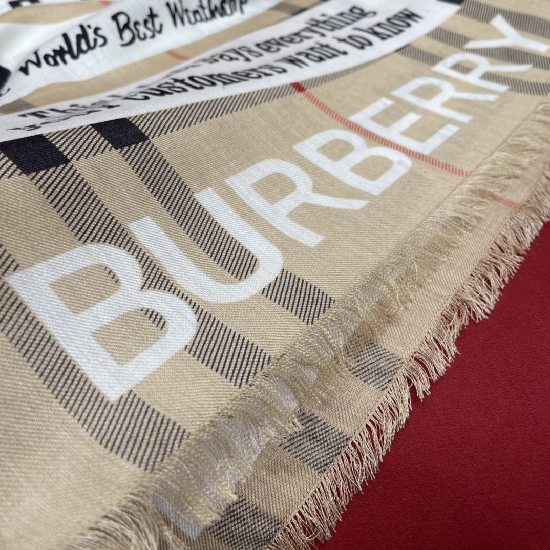 Burberry iconic badge shawl neck dual-use 70% wool ➕ 30% mulberry silk