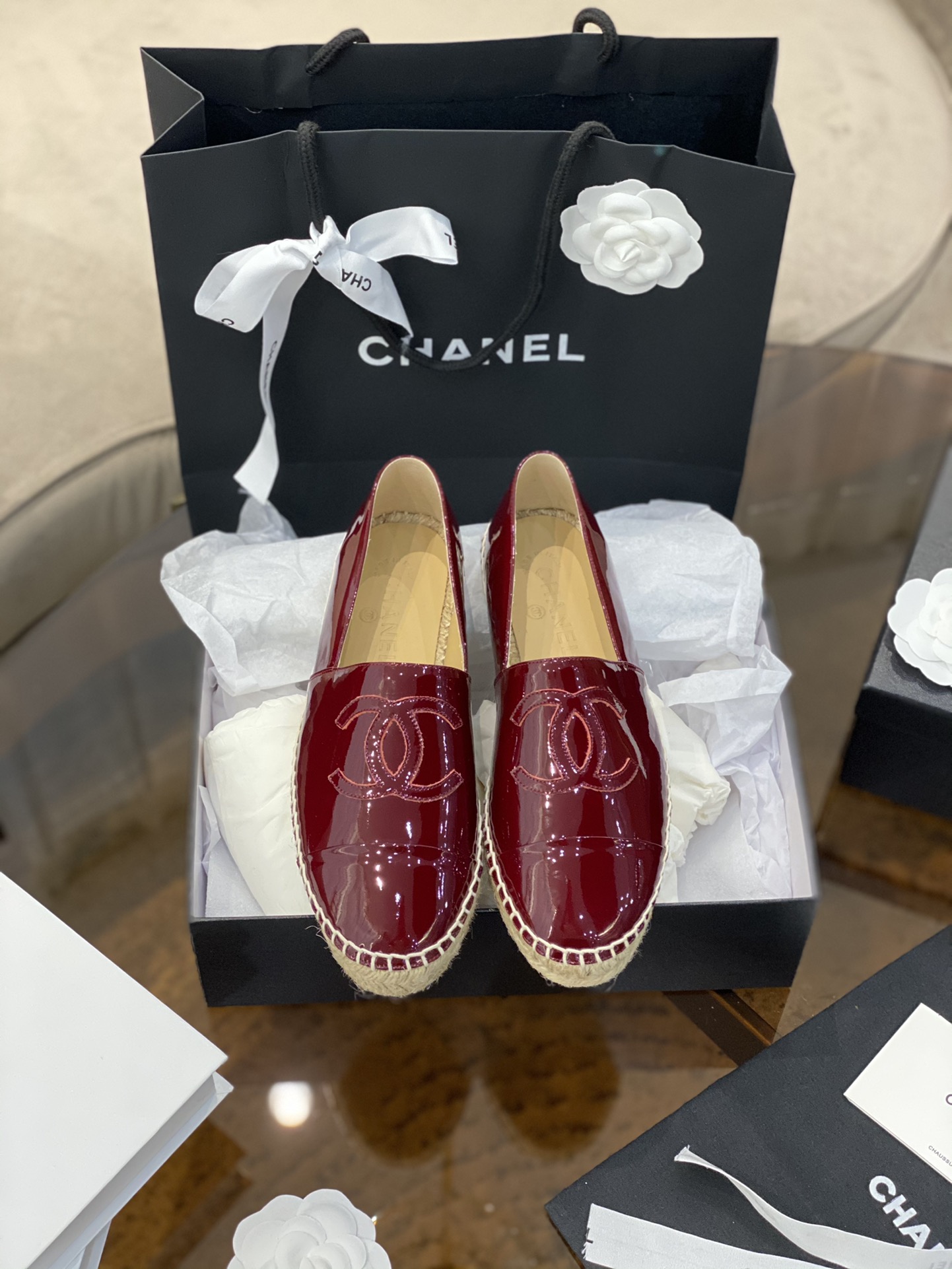 CHANEL fisherman shoes Chanel classic version of the original injection of rubber translucent rubber original color hemp sole