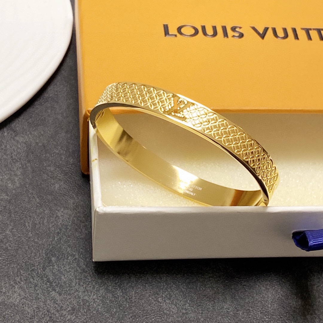 Louis Vuitton LV monogrammed openwork bracelet