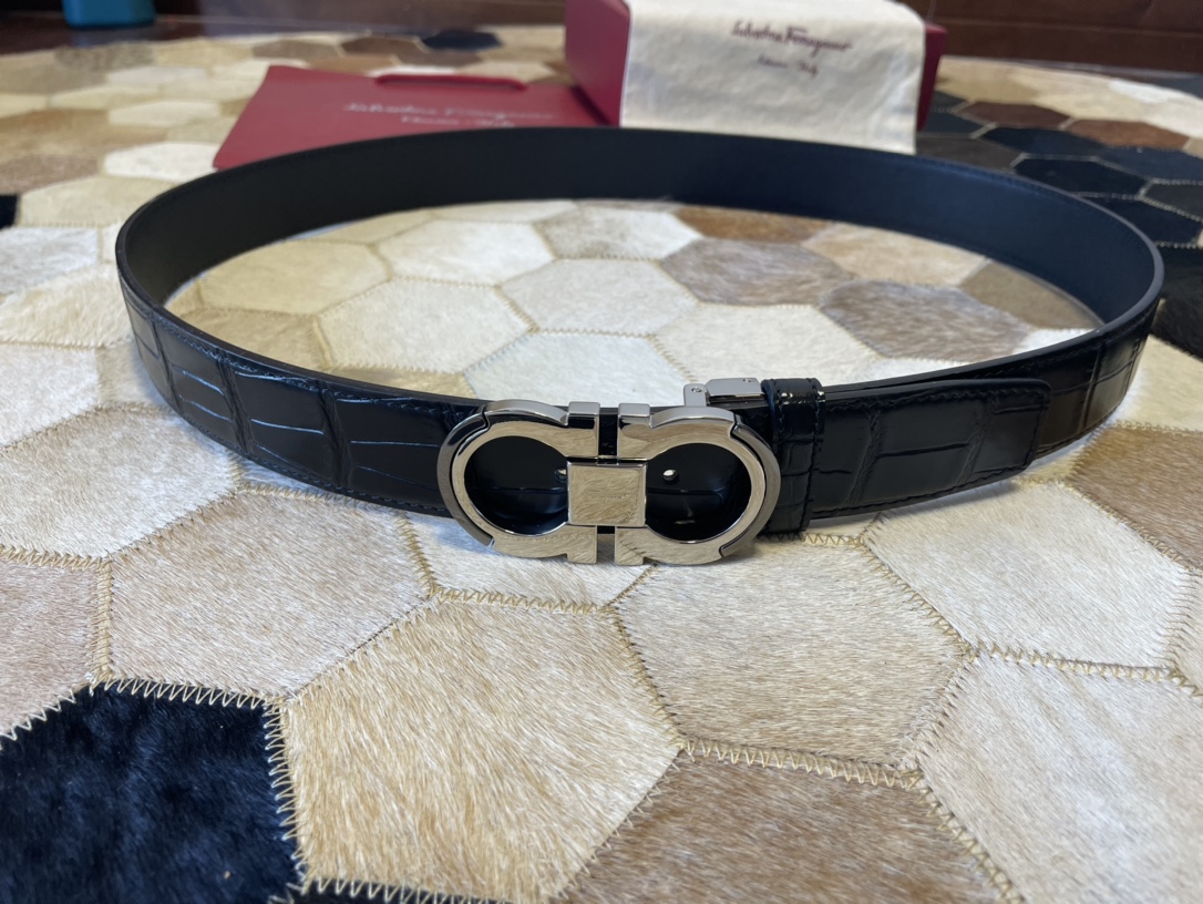 FERRAGAMO new 3.5cmGancio double circle color edge metal clip