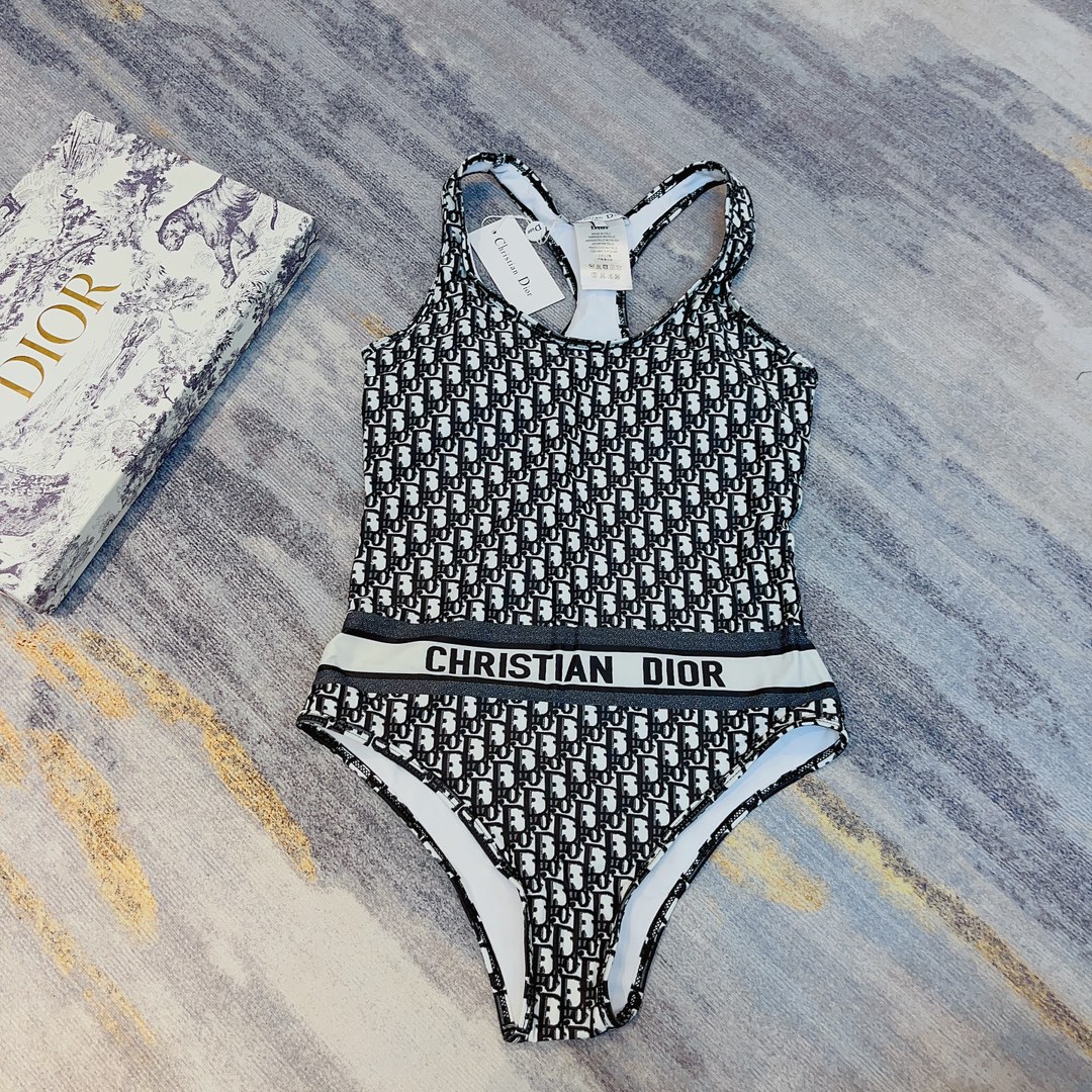 Dior long sleeve one piece swimsuit