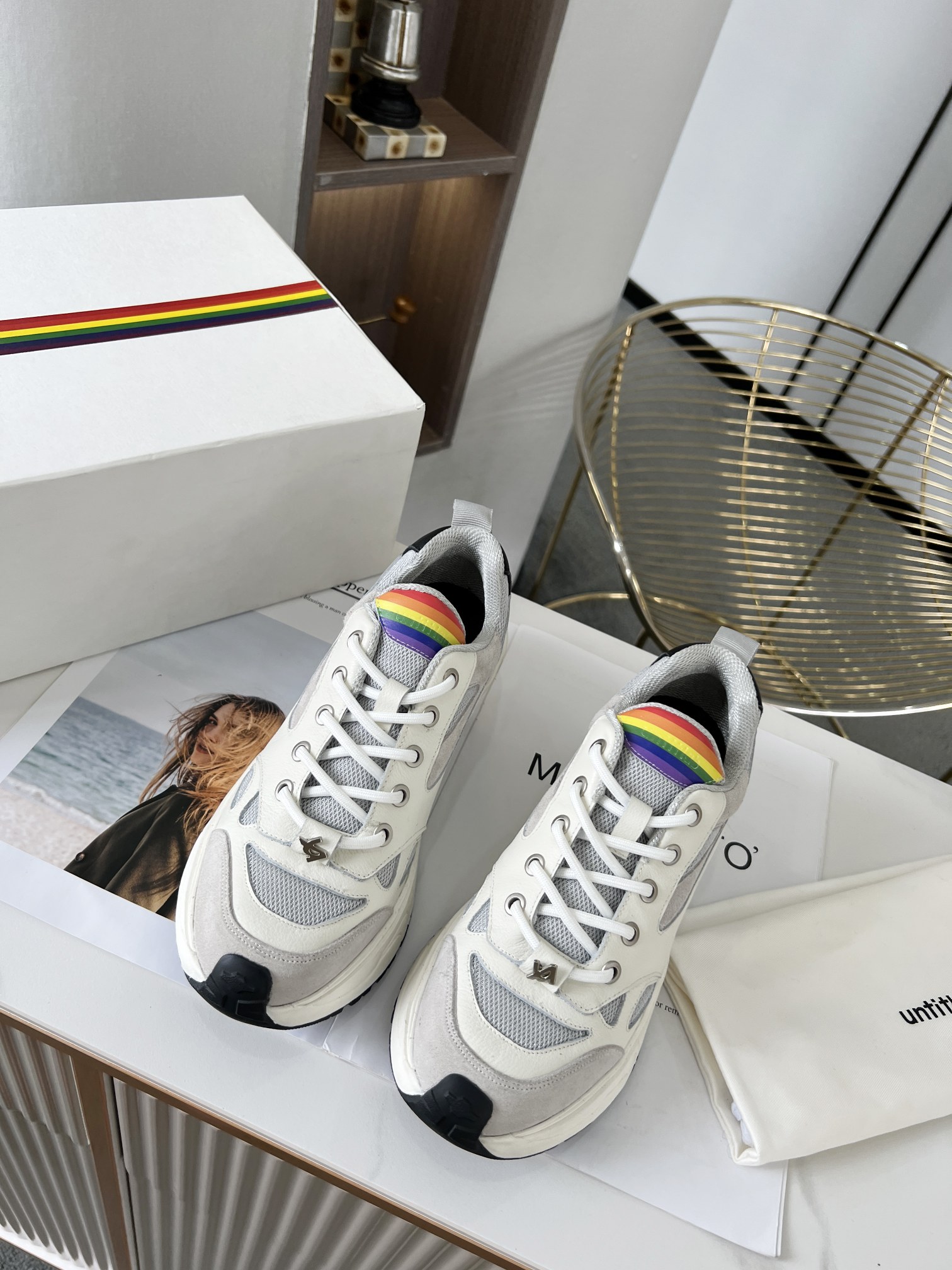 Untitlab 𝟐𝟎𝟐𝟐/𝐒𝐒 𝐧𝐞𝐰  Early spring capsule series of high-heeled sports sneakers sneakers can also be very fashionable