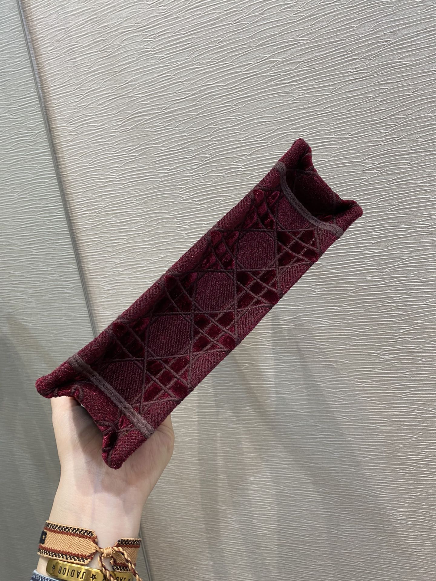 Mini Retro Red  Tote Velvet latest plaid series