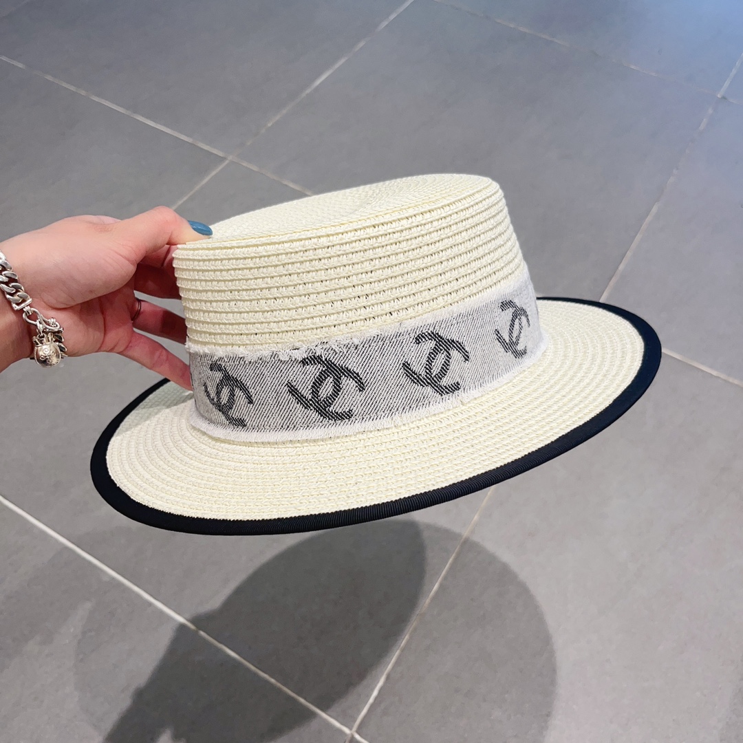 CHANEL bowler hat, sun visor hat