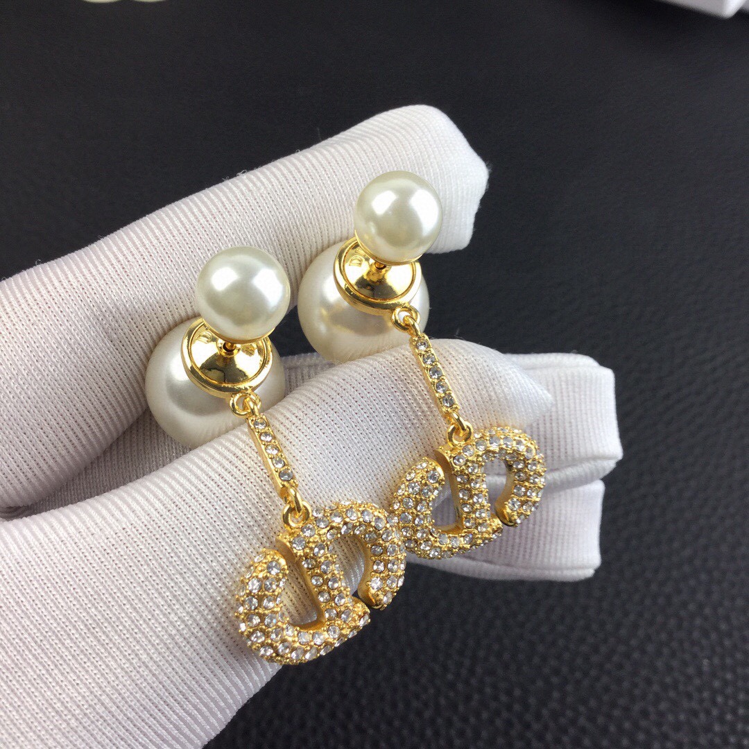 Dior stud earrings