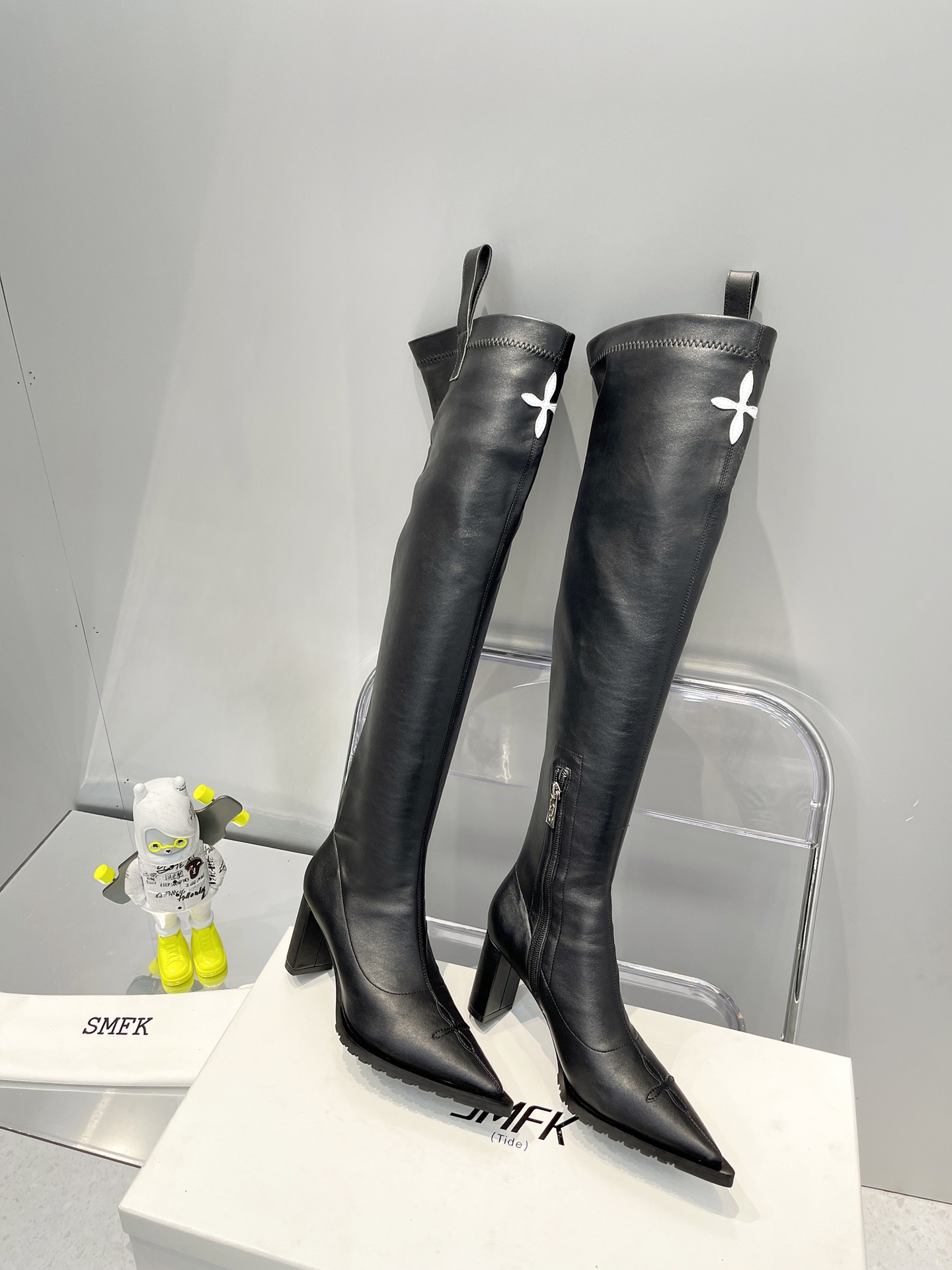 𝐒𝐌𝐅𝐊｜𝟐𝟎𝟐𝟐/𝐒𝐒 𝐧𝐞𝐰 The versatile minimalist style knee-high boots customized double-layer stretch suede upper