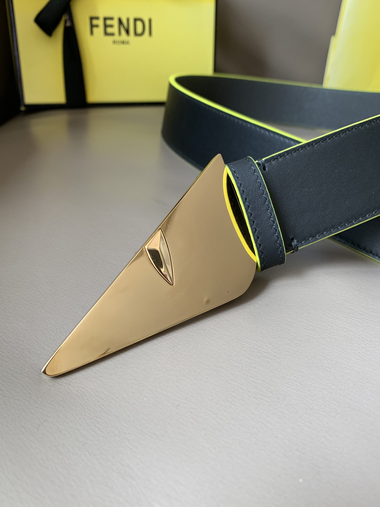 FENDI new embroidery    belt ✌️FF pattern wide belt