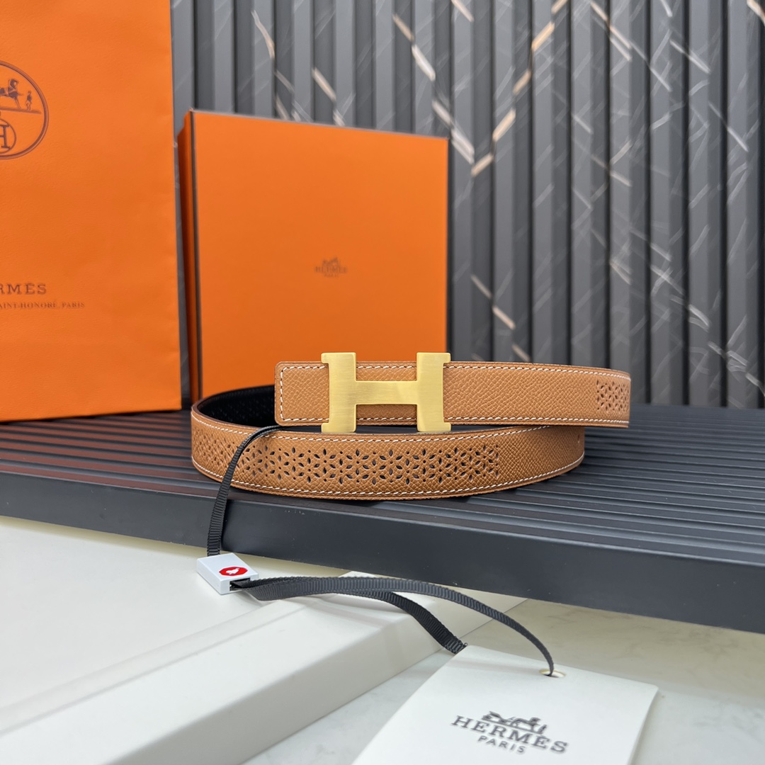Hermes Reversible Belt in Swift and Epsom Calfskin