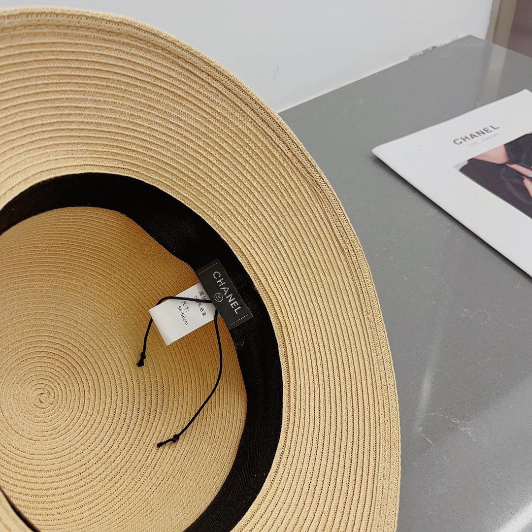 chanel straw hat, sun hat, sun visor beach hat