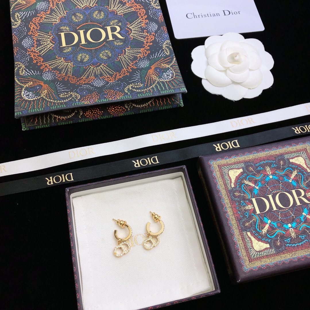 Dior stud earrings