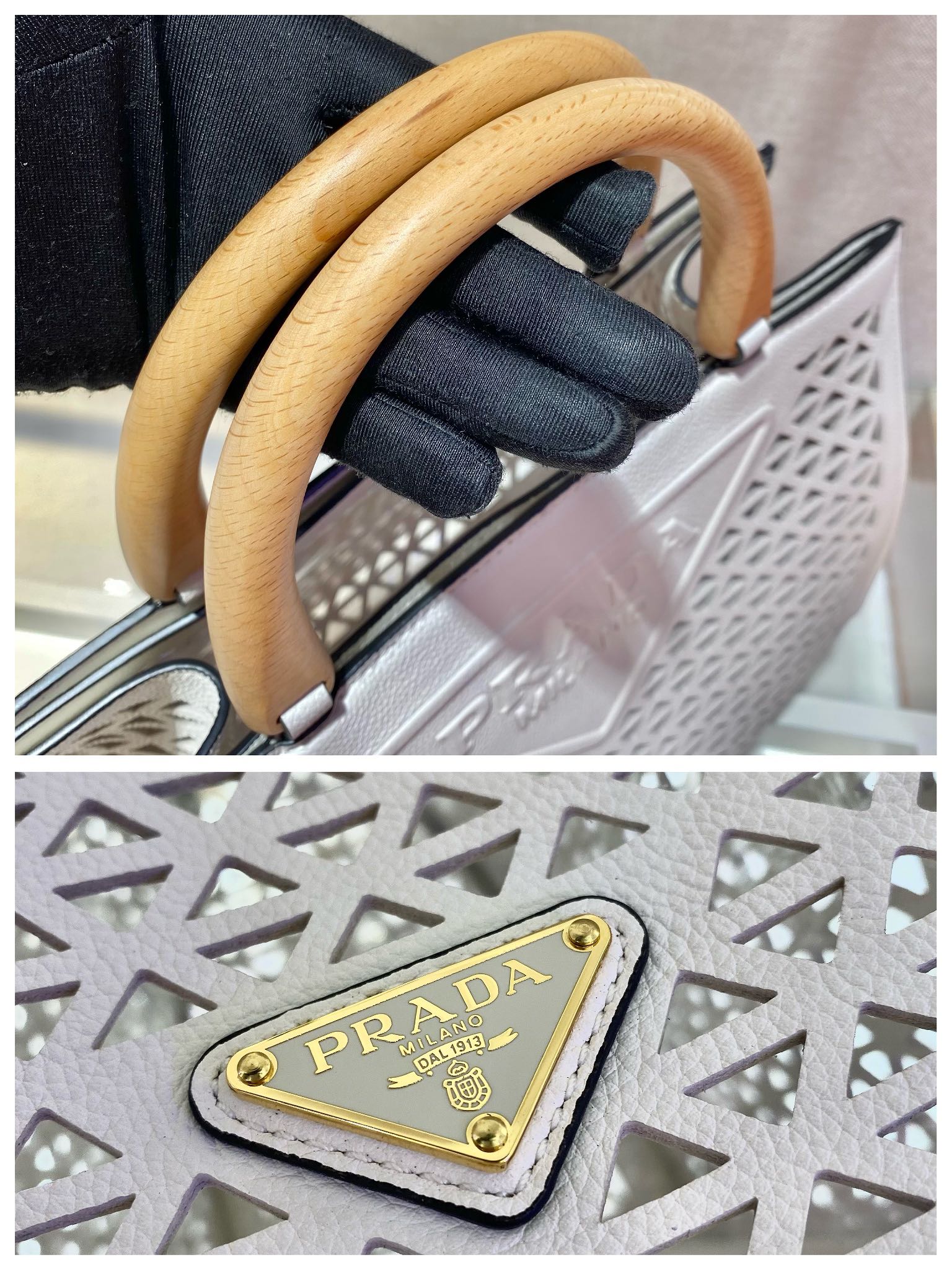 𝐏𝐑𝐀𝐃𝐀 Skeleton tote bag 1BG405