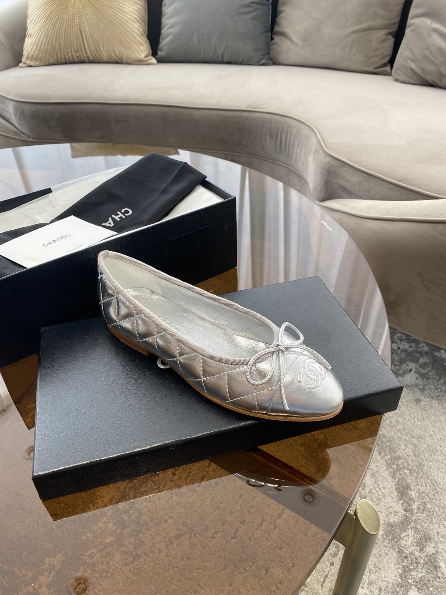 CHANEL ballet shoes Imported custom leather Italy imported leather outsole