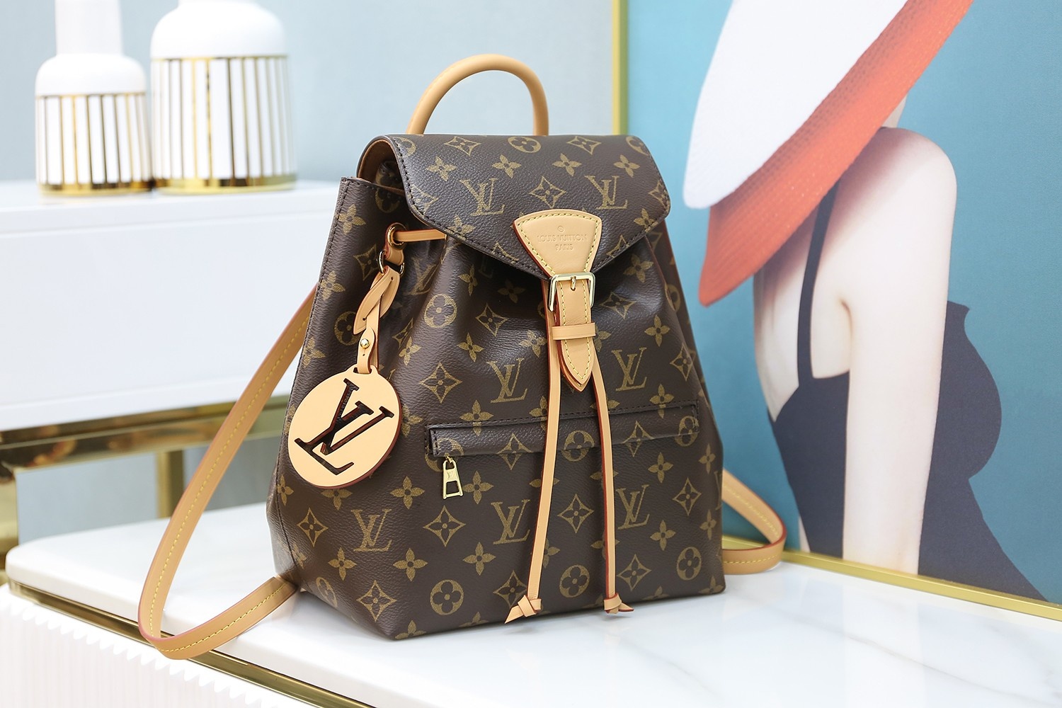 Louis Vuitton 𝙈𝙊𝙉𝙏𝙎𝙊𝙐𝙍𝙄𝙎 small backpack M45501