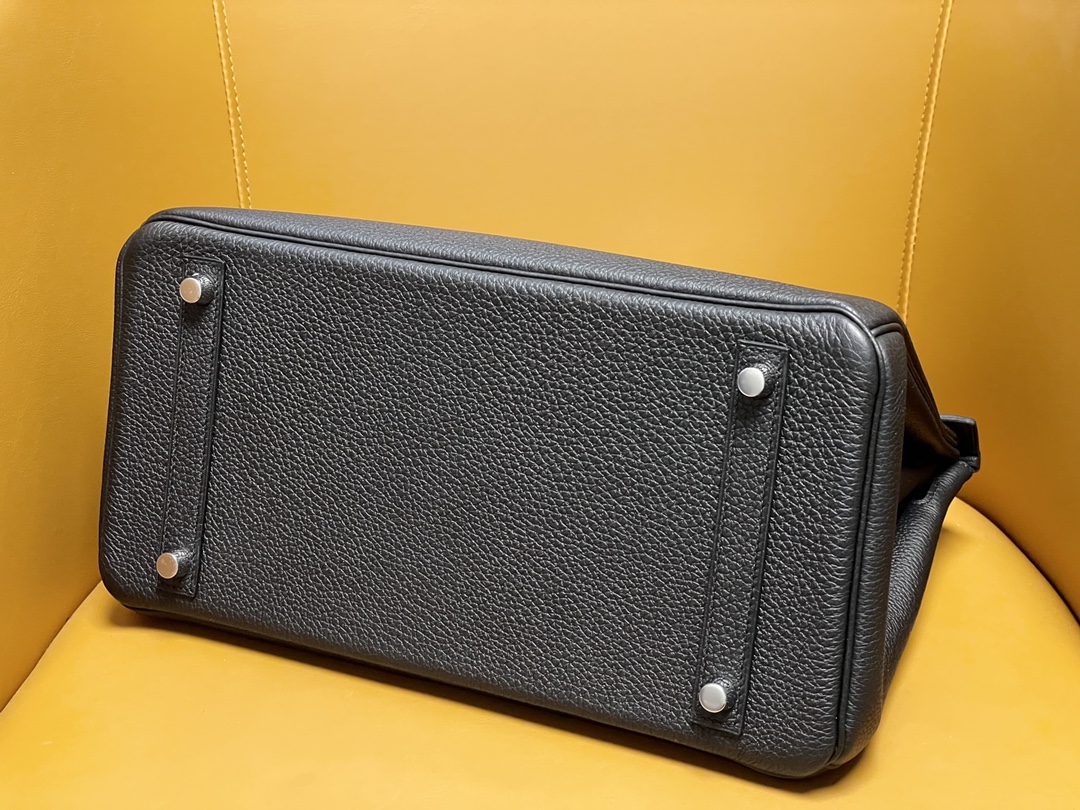 Birkin30 black togo leather silver buckle