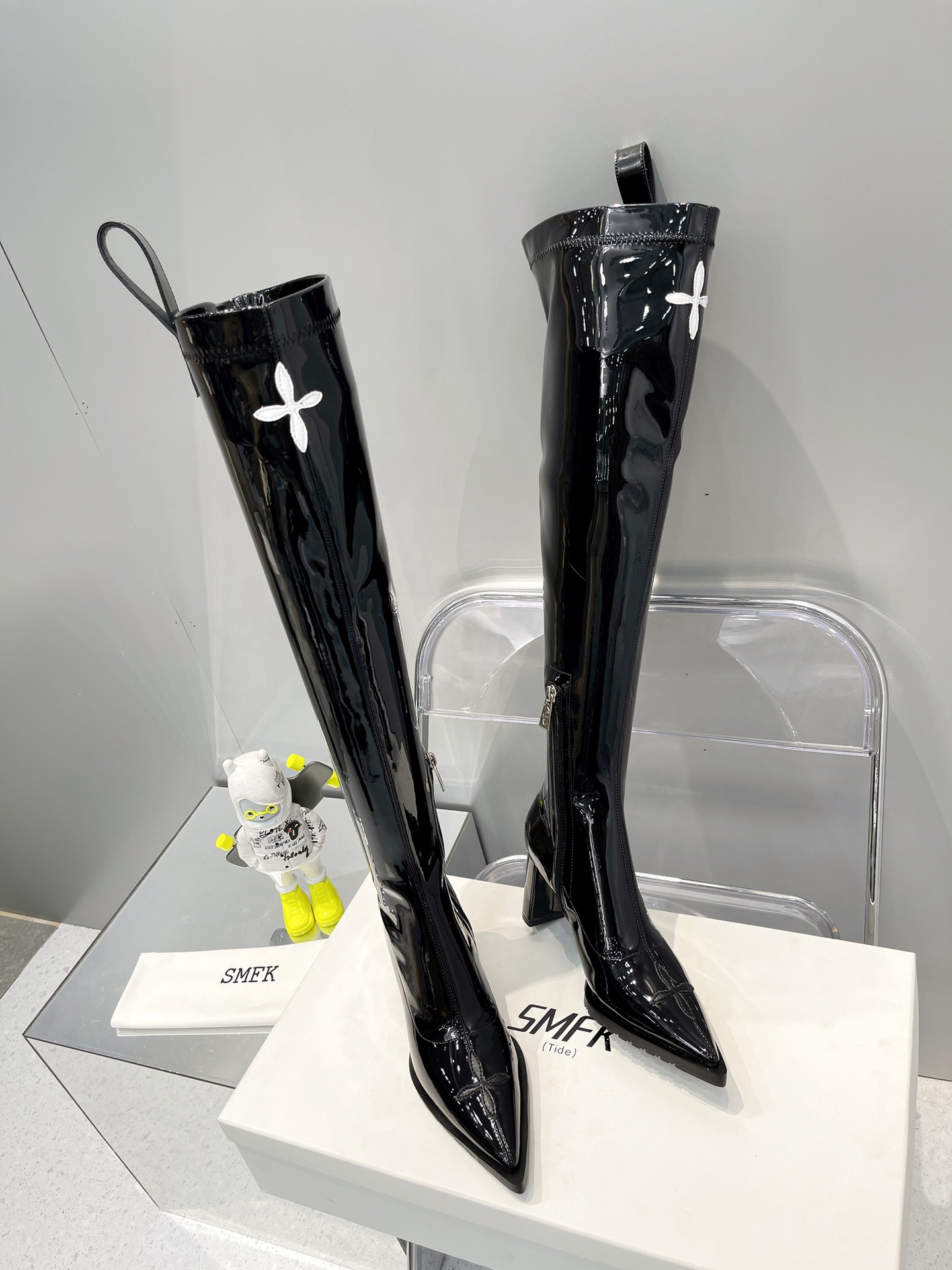 𝐒𝐌𝐅𝐊｜𝟐𝟎𝟐𝟐/𝐒𝐒 𝐧𝐞𝐰 The versatile minimalist style knee-high boots customized double-layer stretch suede upper