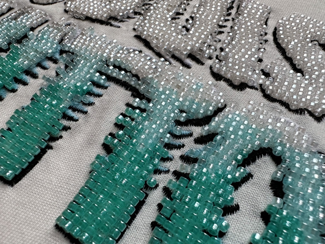 Louis Vuitton Heavy Industry Gradient Beaded Beaded Short Sleeve T