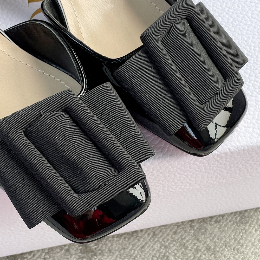 DIOR ballet heels with black fabric buckle 3.5cm