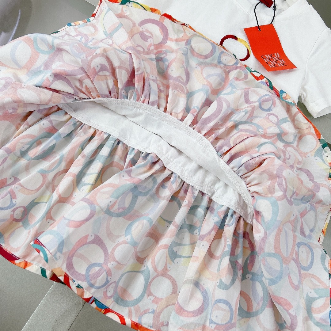 C&H Carolina Herrera Spring and Summer Girls Skirt Set