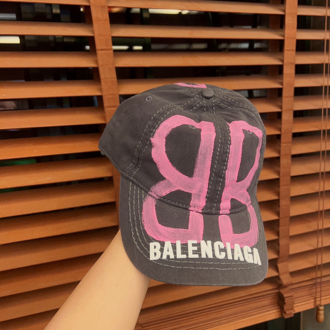 BALENCIAGA-bb printing baseball cap