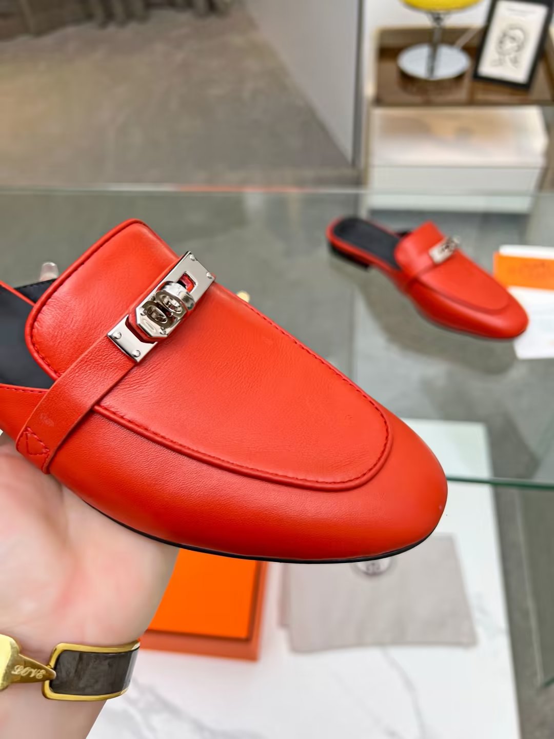 Hermes early spring new slippers