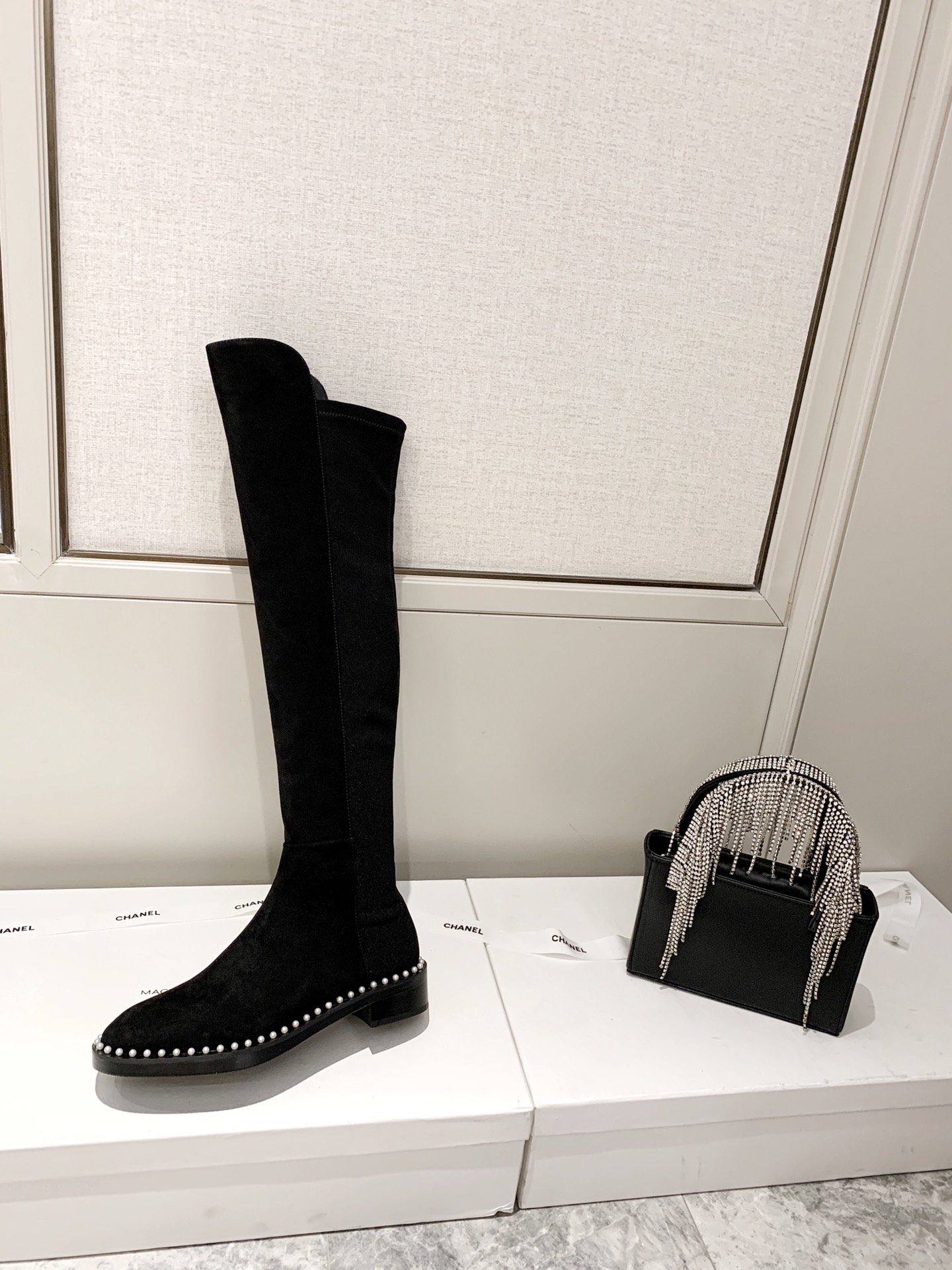 Stuart Weitzman 2020 fall and winter new pearl series on the new original imported calfskin