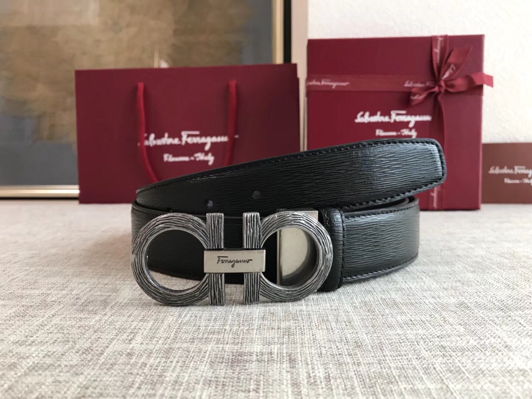 FERRAGAMO double-sided imported Italian cowhide